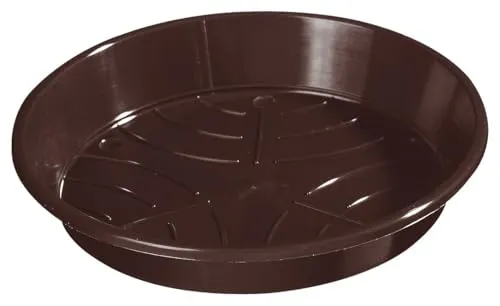 Blumentopf Untersetzer STANDARD rund aus Kunststoff, Farbe:braun;Durchmesser:8 cm