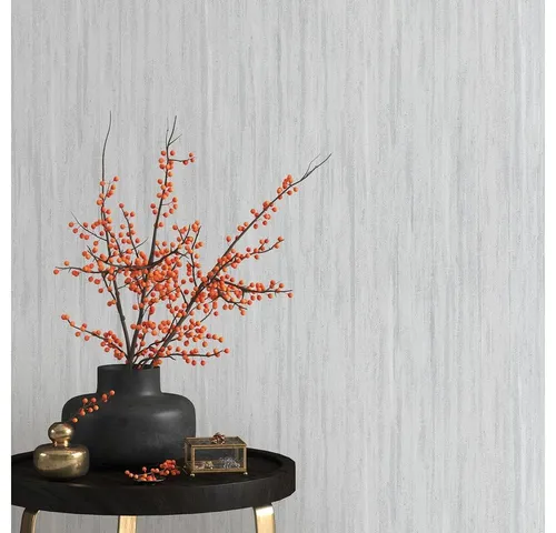 Erismann Vliestapete Struktur Einfarbig Putz Optik Hellgrau Metallic 10322-31 Evolution