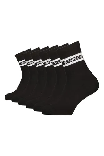Alife & Kickin Tennissocken Damen 6 PACK - HenjaAK (Spar-Set) sportliche Tennissocken mit Streifen, aus Baumwolle mit weichem Bund
