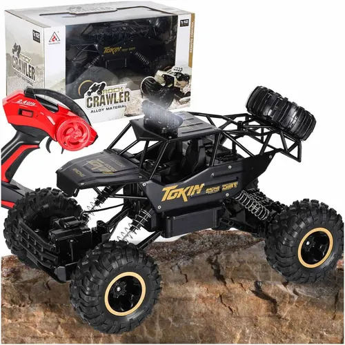 Rc Auto Rock Crawler 1:12 4WD Metall Schwarz