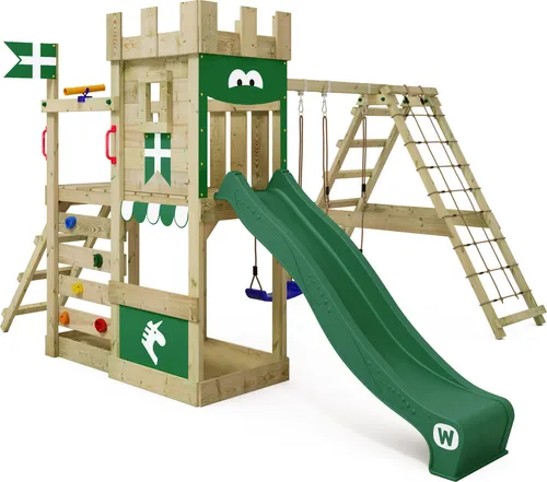Wickey Spielturm DragonFlyer – Ritterburg mit Kletteranbau