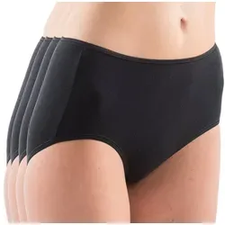 HERMKO Taillenslip 1150 (Pack, 4er) Maxi-Slip, Basic, 100 % Bio-Baumwolle, elast. Abschluss, Feinripp schwarz 60/62 (XXXXL)