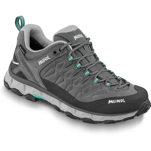 Meindl Lite Trail Lady GORE-TEX Wanderschuh grau/türkis - Wanderschuhe mit GORE-TEX®-Technologie – winddicht, wasserdicht und atmungsaktiv, ideal für Outdoor-Abenteuer.
