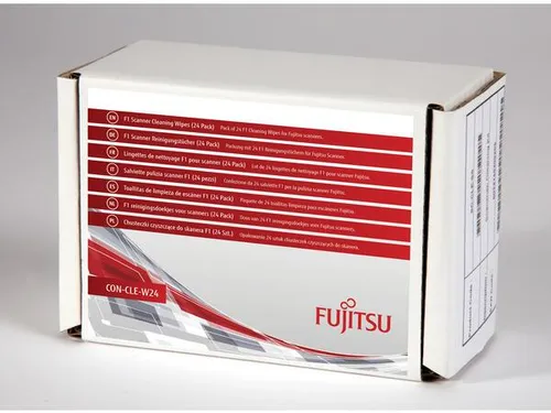 Fujitsu F1 Scanner Cleaning Wipes - 24 Stück Reinigungstücher, imprägniert mit F1 Reinigungsflüssigkeit für optimale Reinigung von Scannern