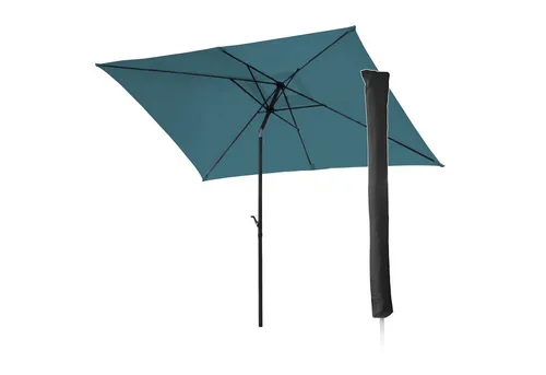 SVITA Sonnenschirm Set 3x2m - Rechteckiger Gartenschirm mit 30° Neigefunktion und passender Schutzhülle. Ideal für Terrasse, Balkon oder Garten - schützt vor direkter Sonneneinstrahlung und sorgt für entspannten Schatten.