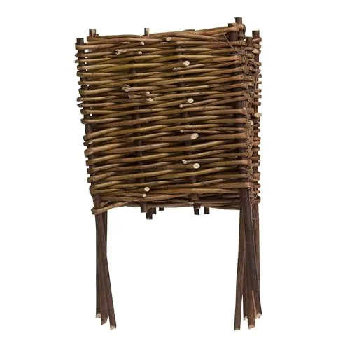 Beeteinfassung Weide 5-tlg. 100x20/35cm - Dekorative Beeteinfassung aus unbehandelter Weide, ideal für geschwungene und eckige Beete, 5-teilig für einfache Gestaltung.