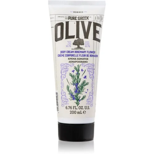 Korres Pure Greek Olive & Rosemary Flower hydratisierende Körpercreme mit Olivenöl 200 ml