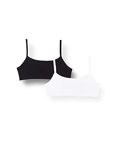 Schiesser Mädchen 2 Pack Unterwäsche Mit Spaghettiträger - 95/5 Organic Cotton Bio Baumwolle Größe 140 Bis 176 Bustier, Sortiert 3_173525, 164 EU