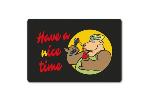 speecheese Fußmatte Eisbär mit Waffeleis Fußmatte in 40x60 cm ohne Rand Spruch have a