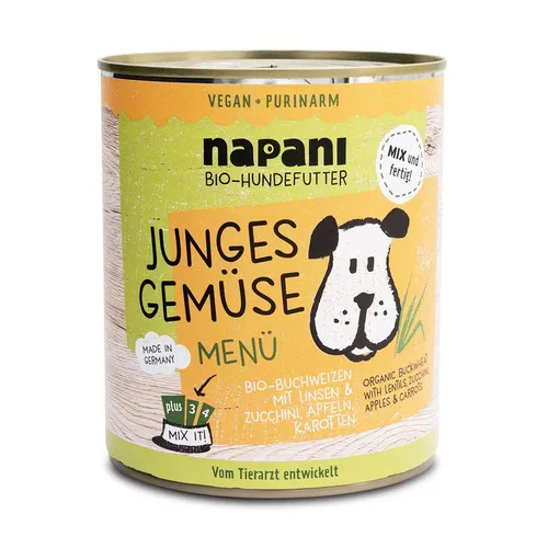 Produktbild napani Bio Menü für Hunde Junges Gemüse