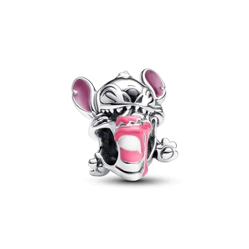 PANDORA Moments Disney Stitch Geburtstagstorte Charm in lila von Pandora