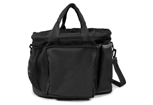 EQuest Putztasche Grooming Bag, schwarz - Praktische Putztasche für Pferdepflege mit vielen Fächern und wasserabweisendem Bezug, ideal für Stall und Turnier.