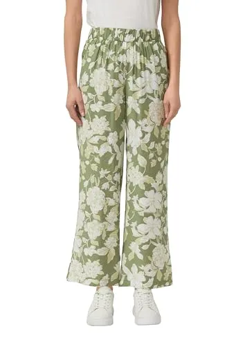 s.Oliver Culotte aus Viskosemix mit Alloverprint in grün von s.Oliver