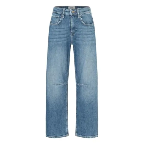 MAC 5-Pocket-Jeans OHIO Barrel Fit mit Naht-Detail - Die 5-Pocket-Jeans »OHIO Barrel« von MAC bietet einen lockeren Sitz und hohen Tragekomfort. Perfekt für Freizeitlooks, kombiniert sie Stil und Bequemlichkeit dank pflegeleichtem Baumwollstretch.