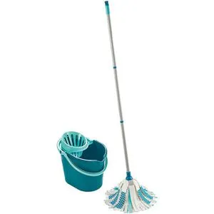Leifheit Bodenwischer Power Mop 3in1 Set, 52106, Wischmopp mit Moppkopf, Eimer und Sieb