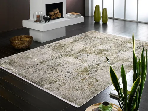 Dieter Knoll Webteppich Avignon, Grau-Grün, 140x200 cm von OCI Orient Carpet Import