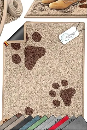 KESSER Fußmatte Schmutzfangmatte rutschfest für Innen- & Außenbereich, Höhe: 7 mm, Teppich für Wohnungseingang, Büro & Vorzimmer