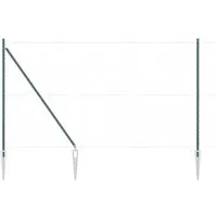 vidaXL Zaunpfosten 26 pcs Silber 3.2 x 3.2 x 170 cm aus Stahl - Gartenbrücken - Robuster, wetterbeständiger Zaunpfosten aus langlebigem Stahl, ideal für moderne Außenbereiche und einfache Installation.