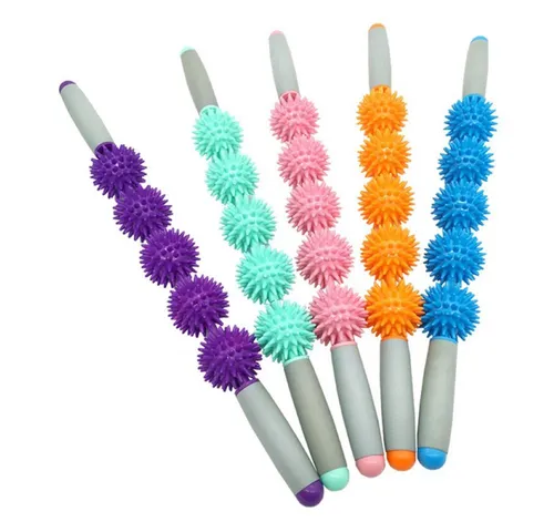 Igel Massagestick mit 3 oder 5 Massagebällen – Ergonomischer Grip