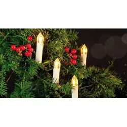 Coen Bakker LED Lichterkette Weihnachtsbaum 30 Kerzen weiß classic warm 7,5m Innen - Weiß