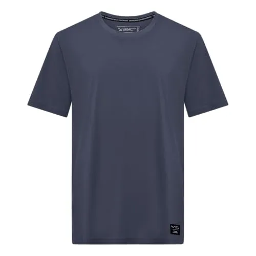 Salewa Eagle Logo Patch T-Shirt M java blue (8100) 52/XL - Modisches Herren T-Shirt aus 80% atmungsaktiver Baumwolle und 20% Tencel Lyocell, ideal für Freizeit und Alltag, bietet hohen Tragekomfort und verhindert Geruchsbildung.