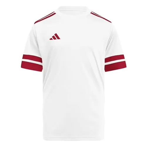 adidas Unisex Kids SQUADRA25 Jersey Short Sleeve Kids, White/Team Power red 2, 15-16 Years