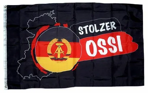 Flagge / Fahne Stolzer Ossi DDR Hissflagge 90 x 150 cm