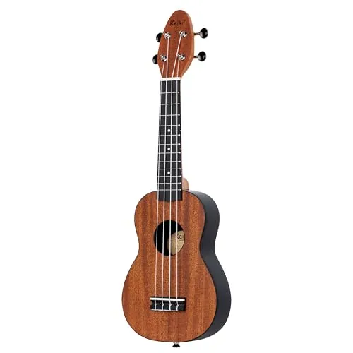 Ortega K2-MAH-L Keiki Lefthand Sopran Ukulele Pack - Sonstige Zupfinstrumente, leicht gewölbter ABS-Korpus und inkl. Zubehör wie Stimmgerät und Schalllochgurt – ideal für Einsteiger und Kinder.