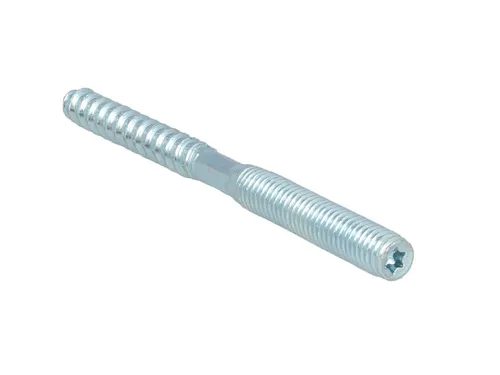 tecuro Stockschraube mit Holz- und ISO-Gewinde M10 x 120 mm, verzinkt 10 Stück