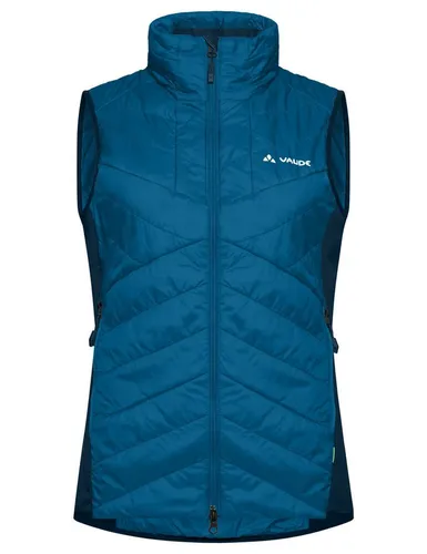 VAUDE Damen Women's Sesvenna Vest Iv Jacke, Shore Blue, 46 EU - Sportliche Damen Isolationsweste für Skitouren, warm und wasserabweisend durch PrimaLoft, mit elastischen, atmungsaktiven Einsätzen und umweltfreundlich aus recycelten Materialien hergestellt.