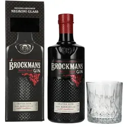 Brockmans Intensely Smooth PREMIUM GIN 40% Vol. in Geschenkbox - Premium Gin mit einzigartiger Botanicals-Mischung, perfekt für Gin-Cocktails oder pur. In stilvoller Geschenkbox mit Glas, ideal für Gin-Liebhaber.