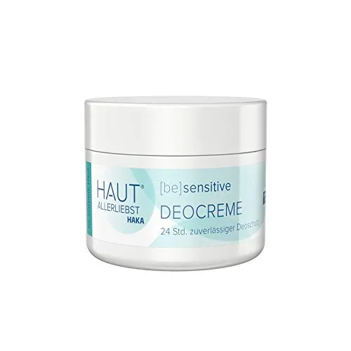 HAKA Deocreme 30g - Aluminiumfreies Deodorant für empfindliche Haut - DEO FÜR SENSIBLE HAUT: HAKA Deocreme bietet 24h Schutz ohne Aluminium und Alkohol, ideal für Allergiker. Mit pflegendem Kokosöl und Sheabutter für ein angenehmes Hautgefühl.