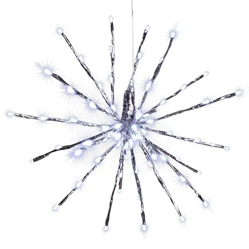 LED Meteor-Stern kalt-weiß Innen Außen mit Trafo Weihnachtsstern zum Aufhängen Meteorschauer by Nipach GmbH 80