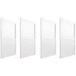 Produktbild BERLINLODGE 4er-Set Aluminium Schiebetür für Pergola 206x369cm Weiß