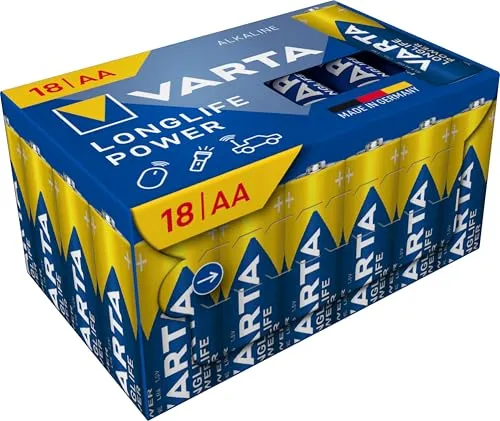 VARTA Batterien AAA, 12 Stück, Longlife Power, Alkaline, 1,5V, für Spielzeug, Funkmäuse, Taschenlampen, Made in Germany