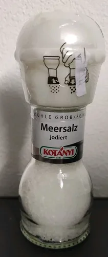 Kotanyi Gewürzmühle Meersalz jodiert 92 g grob und fein