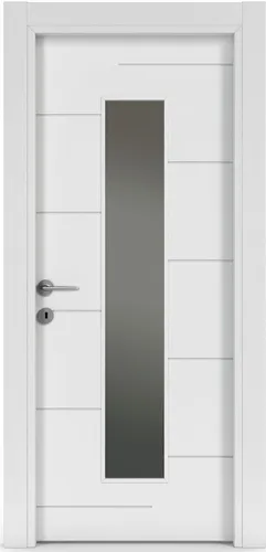 Elegante weiße Innentür aus Holz mit Milchglas - Moderne Innentür mit 90 x 200 cm und elegantem Milchglasdesign. Ideal für verschiedene Räume wie Wohnzimmer oder Küche. Hochwertige Verarbeitung für eine stilvolle Raumgestaltung.