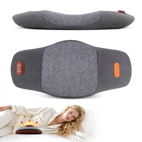 USUIELIGHT Elektrisches Lendenkissen mit Wärme & Vibrationsmassage | Orthopädisches Memory-Schaum-Kissen Lendenwirbel-Stütze gegen Rückenschmerzen, Bürostuhl, Auto, Bett & Sofa, Rückenmassage