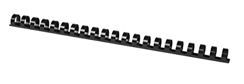 OFFICE PRODUCTS 20241415-05 Plastikbinderücken 100 Stück DIN A4 14mm (115 Seiten) Binderücken Bindungskämme Plastikbindung | Kunststoff | Farbe: Schwarz