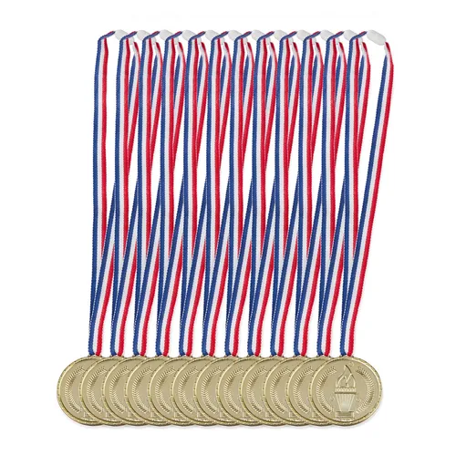 Goldmedaille Medaillen Set Kinderbelohnung 12 Stück 5 cm Ø Goldmedaille Kinder