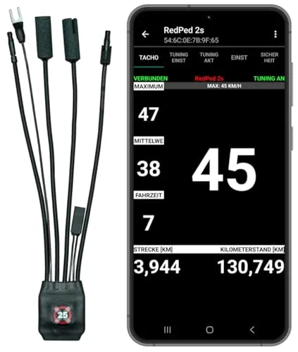 RedPed 2s für Shimano EP8 E-Bike Tuning mit App