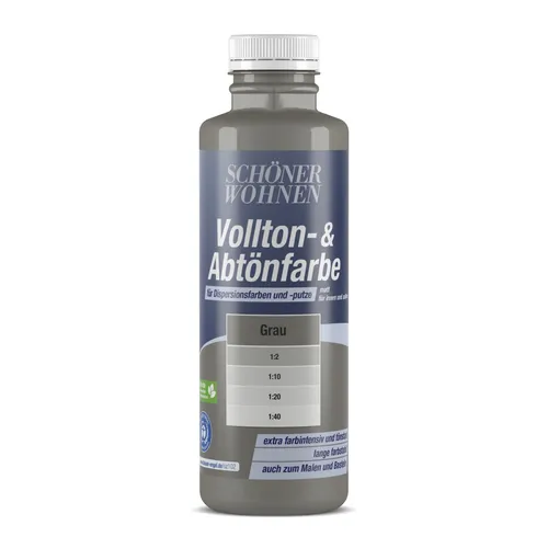 Produktbild Schöner Wohnen Voll- & Abtönfarbe Volltonfarbe Mischfarbe grau 500 ml