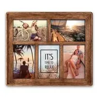 Zep Mosel Multi-Bilderrahmen - Braun - 10 x 15 cm - Rechteckig - Stylischer Multi-Bilderrahmen aus MDF in Braun, ideal für Tisch oder Wand. Perfekt für die Präsentation Ihrer Lieblingsfotos.