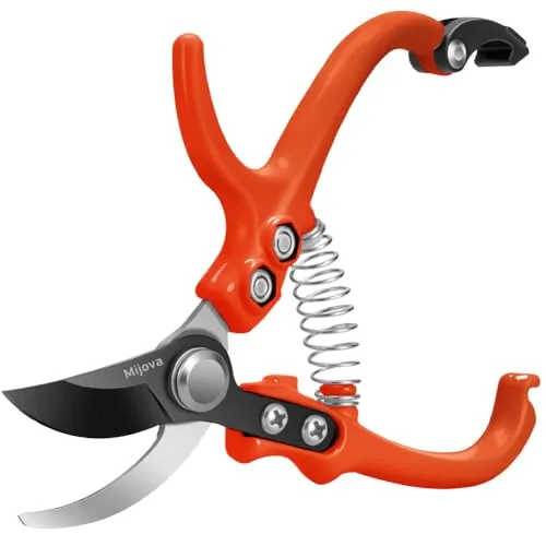 Pflanzenschere, SK5-Stahl Gartenschere, Blumenschere, Ernteschere für Saubere Präzise Schnitte, Komfortabel in der Hand, Ergonomischer Griff passt bequem an kleine und große Hände