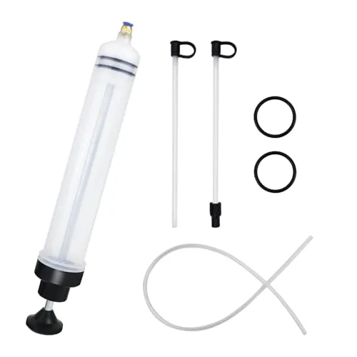 500ml Ölabsaugpumpe, Ölpumpe Handpumpe mit Füllstandanzeige, Ölspritze Auto, Flüssigkeitsabsauger und Füllpumpe, für Motor, Bremsflüssigkeit, Getriebeöle, Kühlmittel, Ölabsauger Umfüllpumpe