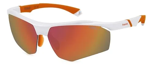 Produktbild Polaroid 207374 Herren-Sonnenbrille – Halbrand Eckig in Weiß