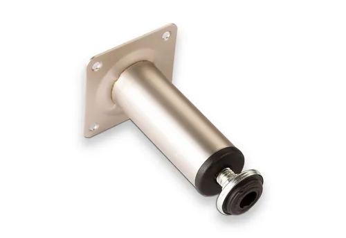 SO-TECH® Möbelfuß Möbelfuß mit Höhenverstellung Ø 30 mm Höhe: 100-150 mm, Höhe 100 mm, Edelstahloptik matt mit Bodengleiter