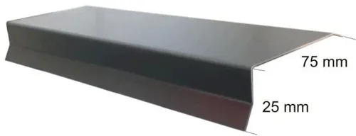Sarei Stirnbrettprofil 1000 x 75 x 25 mm anthrazit Dachabschlüsse