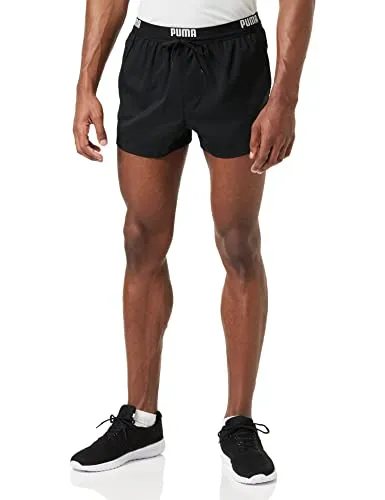 PUMA Herren Puma Logo Men's Short Length Swimming Shorts - Badeshorts für Herren, aus Recyclingmaterialien, schnelltrocknend und mit High-Tech-Reißverschluss für zusätzlichen Komfort.