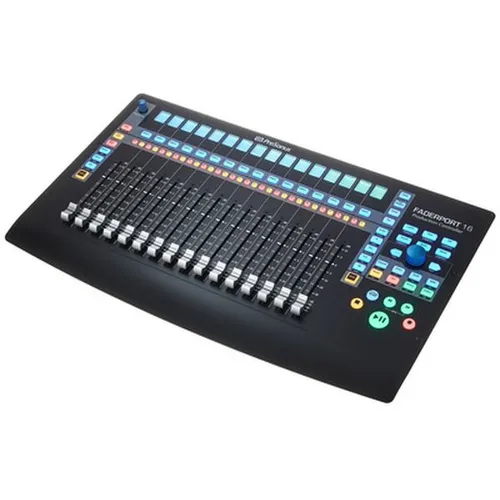 Presonus Faderport 16 - Audio-Controller mit 16 berührungsempfindlichen Motorfadern für präzise DAW-Steuerung; ideal für professionelle Musikproduktion und kreative Sessions.